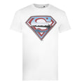 White - Front - Superman Mens Chrome Logo T-Shirt