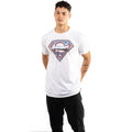White - Lifestyle - Superman Mens Chrome Logo T-Shirt
