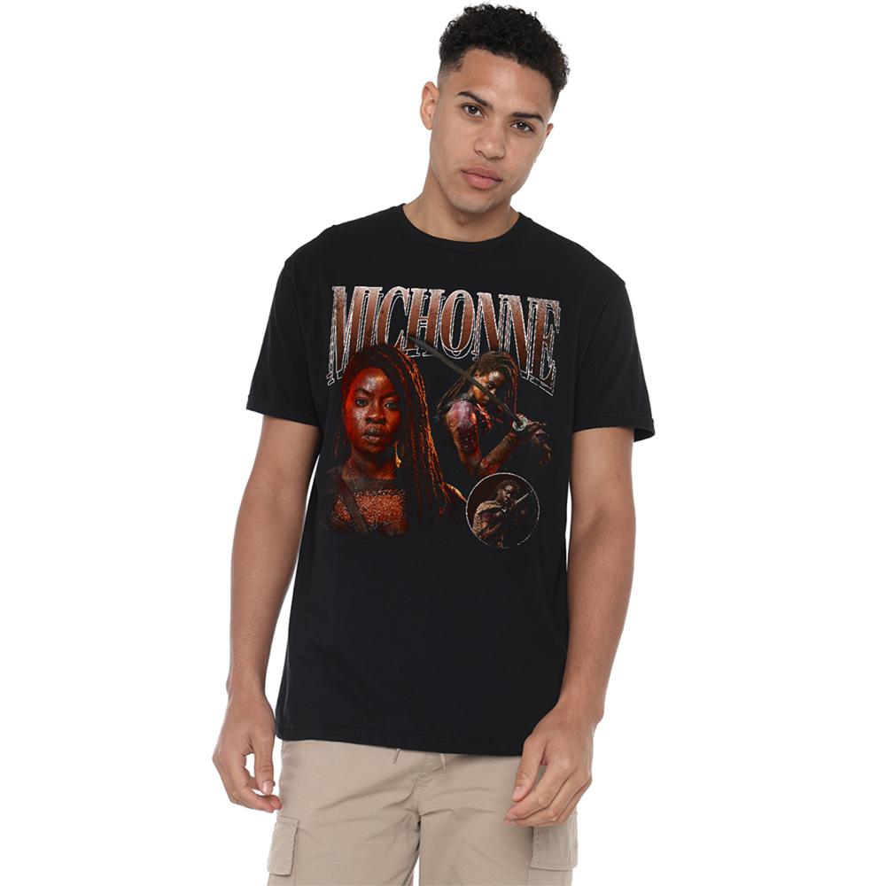 Black - Back - The Walking Dead Unisex Adult The Ones Who Lived Michonne Homage T-Shirt