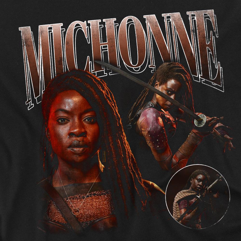 Black - Side - The Walking Dead Unisex Adult The Ones Who Lived Michonne Homage T-Shirt