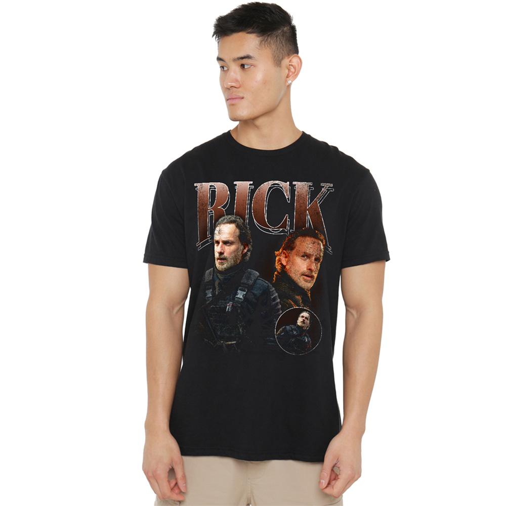 Black - Back - The Walking Dead Unisex Adult The Ones Who Lived Rick Homage T-Shirt