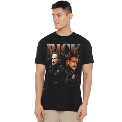 Black - Back - The Walking Dead Unisex Adult The Ones Who Lived Rick Homage T-Shirt