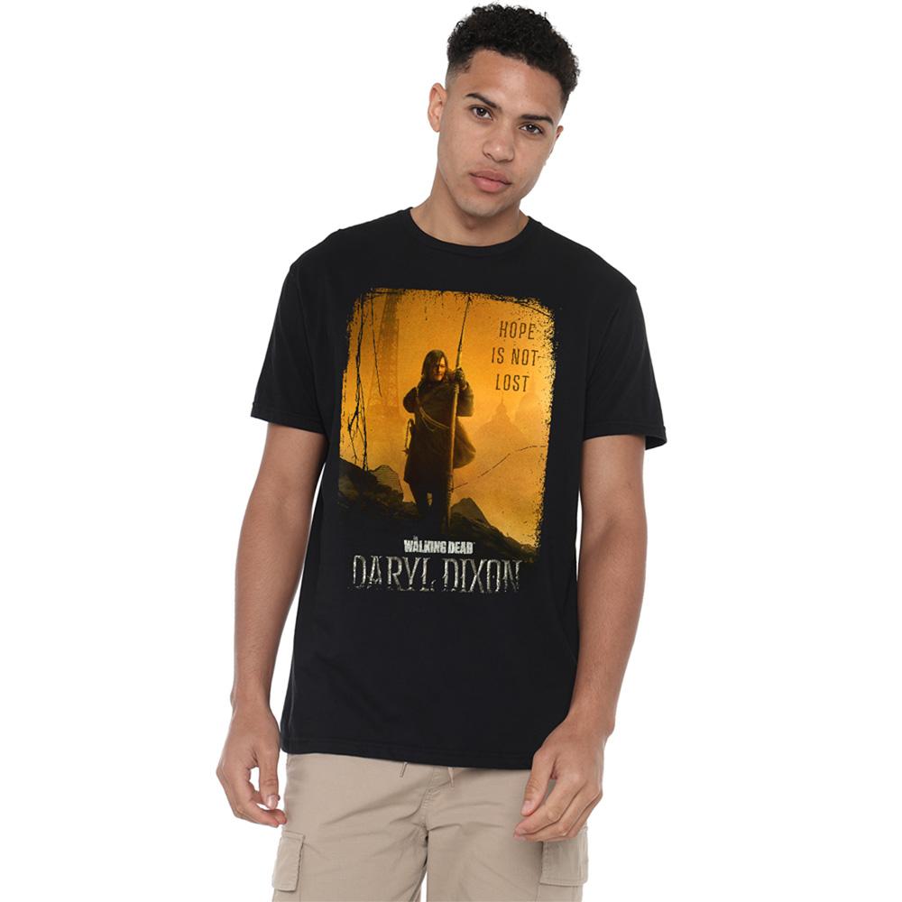 Black - Back - The Walking Dead Unisex Adult Daryl Dixon Poster T-Shirt