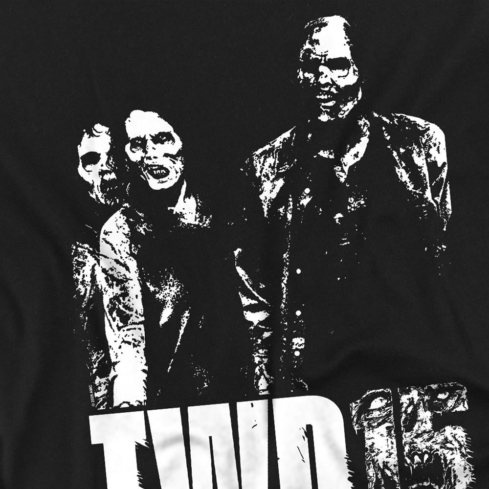 Black - Back - The Walking Dead Unisex Adult Zombie Back Print T-Shirt