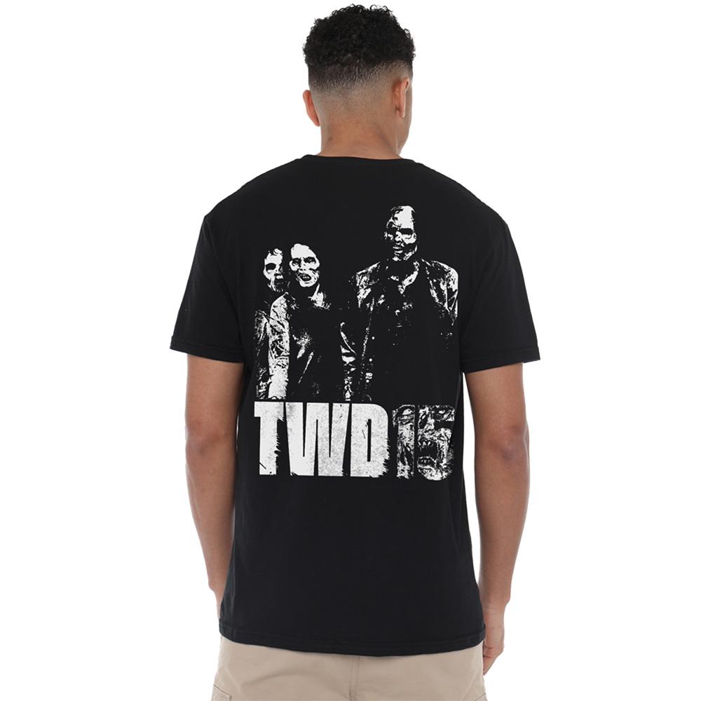 Black - Side - The Walking Dead Unisex Adult Zombie Back Print T-Shirt