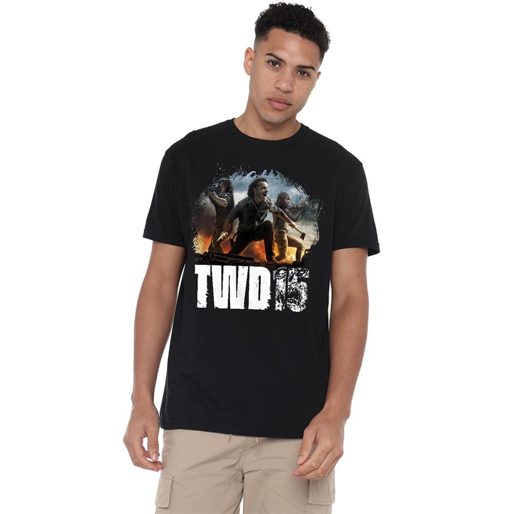 Black - Back - The Walking Dead Unisex Adult Group Pose T-Shirt