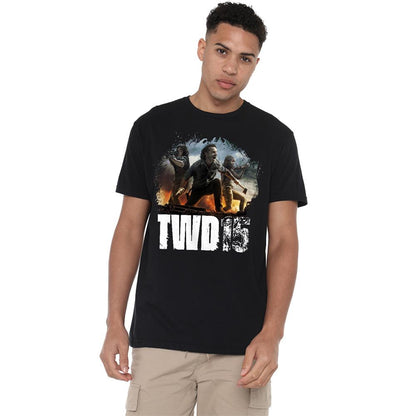 Black - Back - The Walking Dead Unisex Adult Group Pose T-Shirt