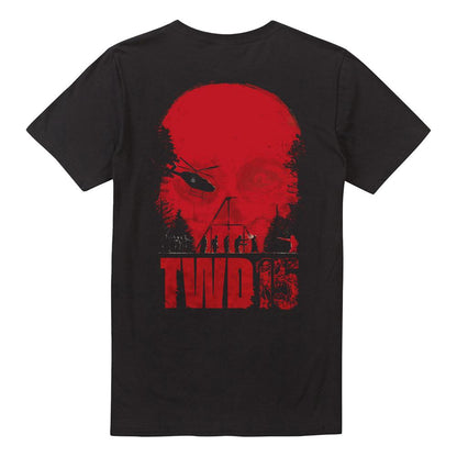 Black - Lifestyle - The Walking Dead Unisex Adult Skull Fight Scene Back Print T-Shirt
