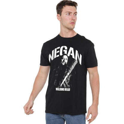 Black - Back - The Walking Dead Unisex Adult Negan Mono T-Shirt