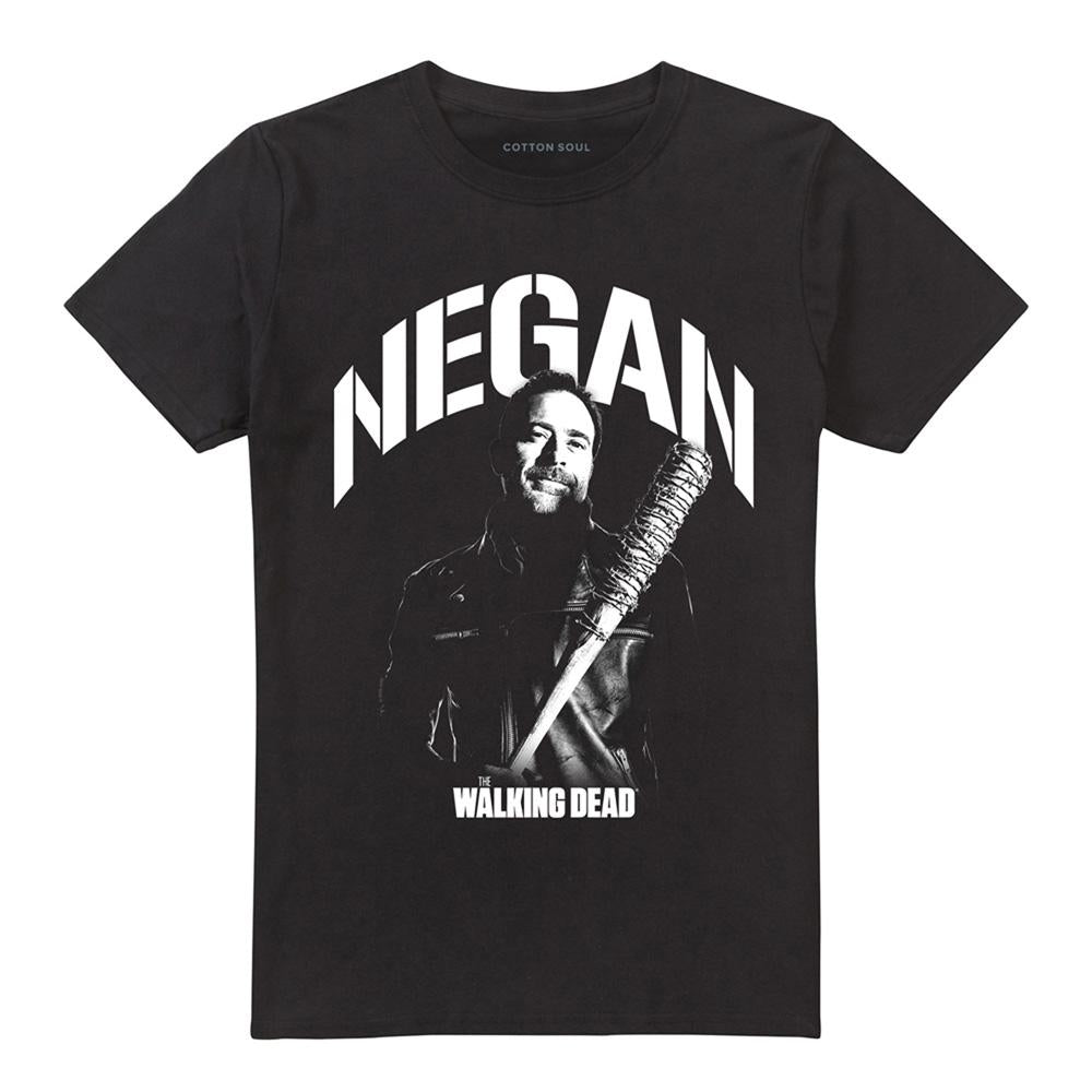 Black - Front - The Walking Dead Unisex Adult Negan Mono T-Shirt