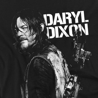 Black - Back - The Walking Dead Unisex Adult Daryl Dixon Mono Back Print T-Shirt