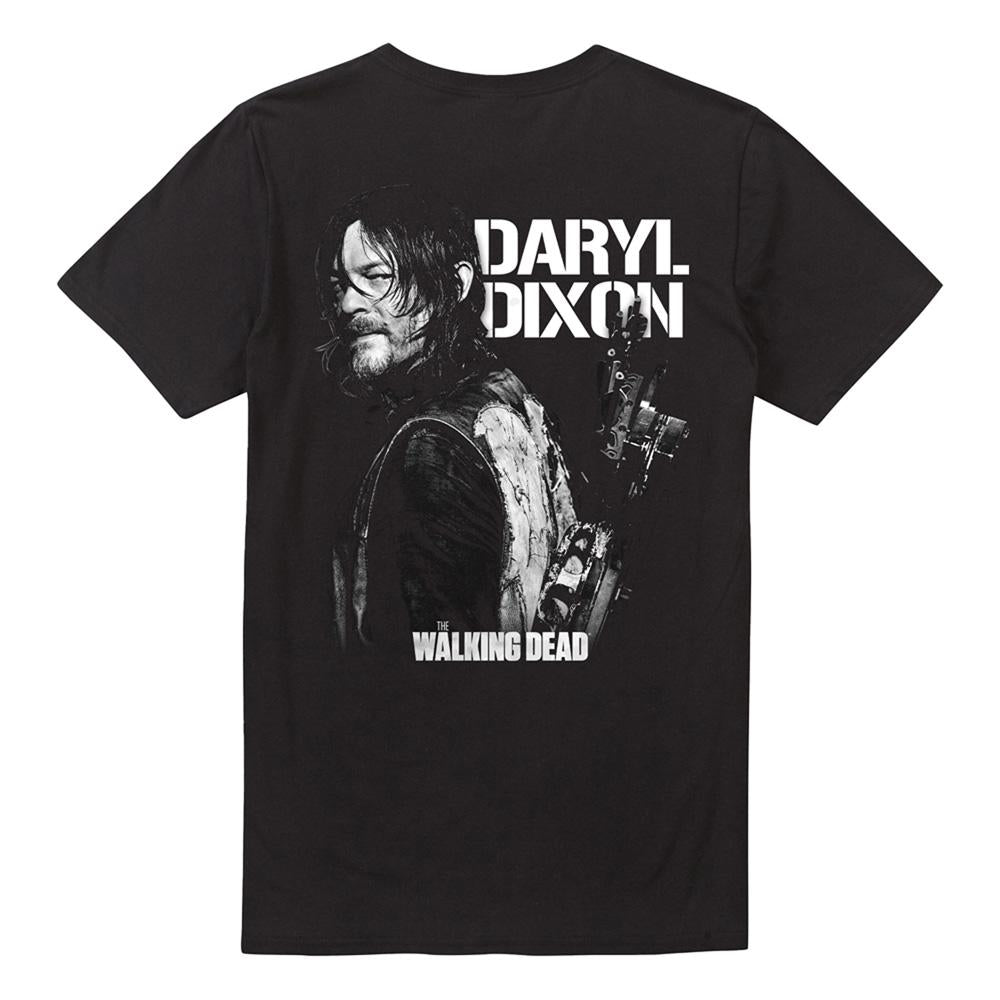 Black - Lifestyle - The Walking Dead Unisex Adult Daryl Dixon Mono Back Print T-Shirt