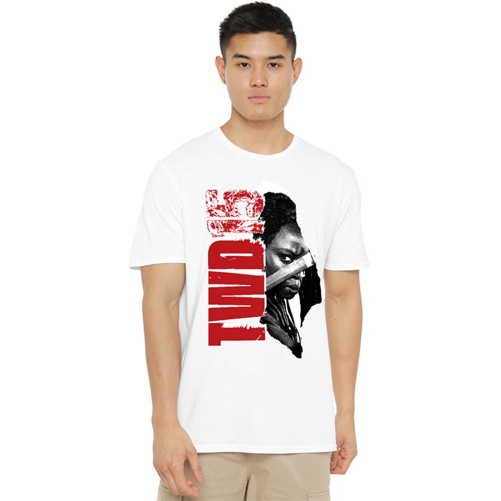 White - Back - The Walking Dead Unisex Adult 15 Michonne T-Shirt