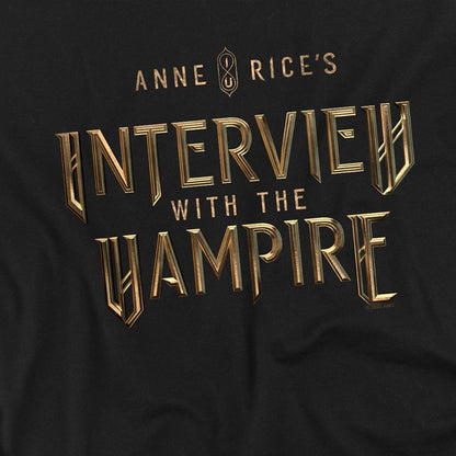 Black - Back - Interview With The Vampire Childrens-Kids Gold Logo T-Shirt