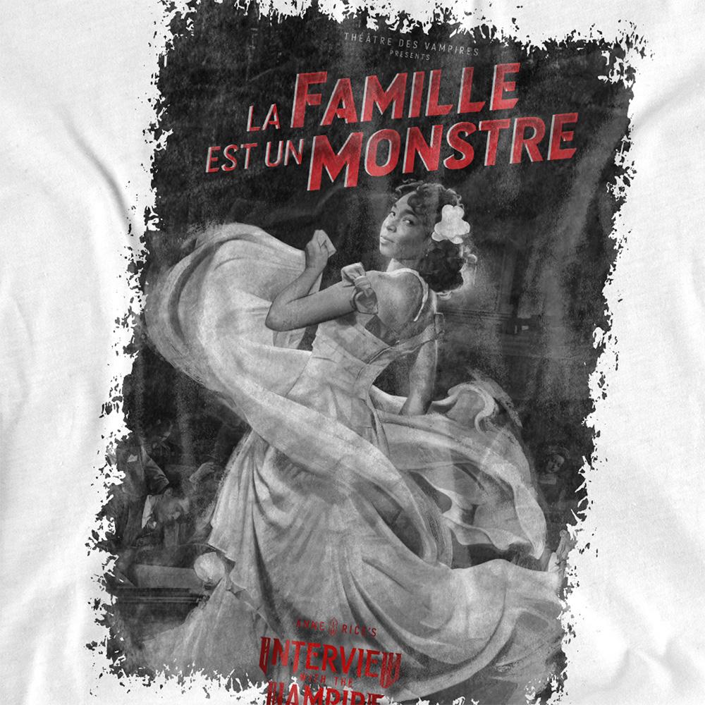 Black - Back - Interview With The Vampire Childrens-Kids La Famille Mono Poster T-Shirt