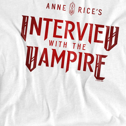White - Back - Interview With The Vampire Childrens-Kids Red Logo T-Shirt