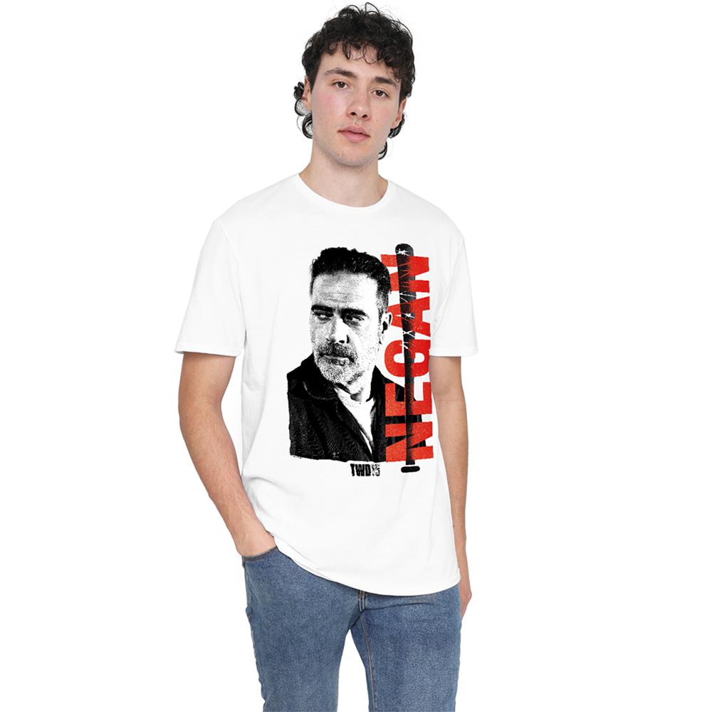White - Back - The Walking Dead Unisex Adult 15 Negan T-Shirt