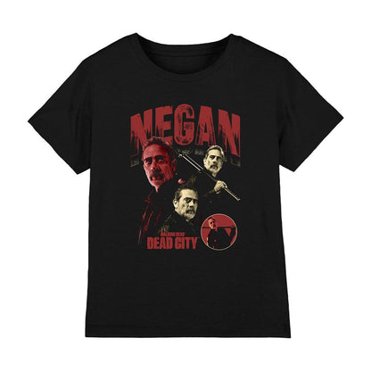 Black - Front - The Walking Dead Childrens-Kids Dead City Negan Homage T-Shirt