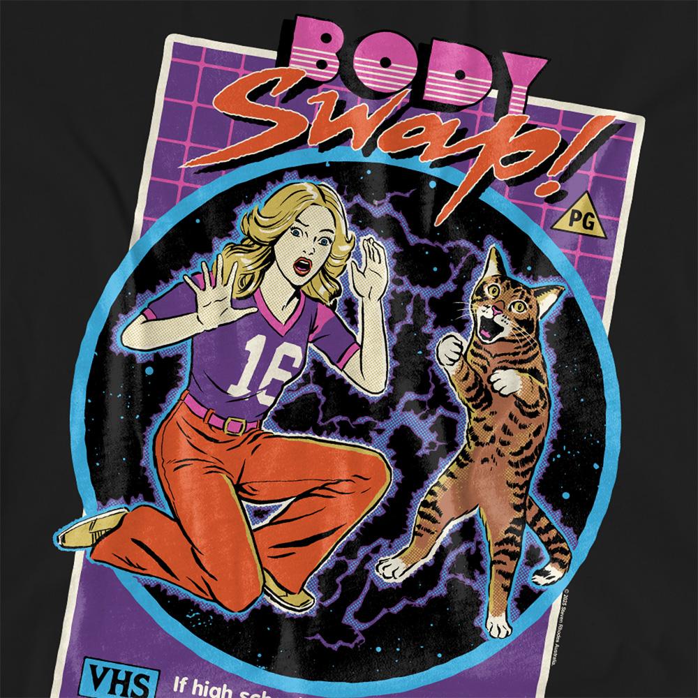 Black - Side - Steven Rhodes Womens-Ladies Body Swap T-Shirt