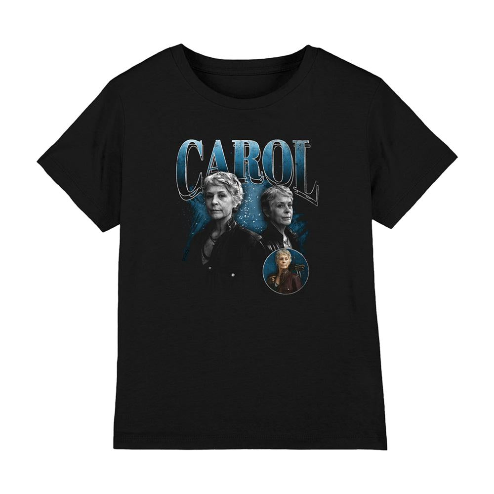 Black - Front - The Walking Dead Childrens-Kids Carol Homage T-Shirt