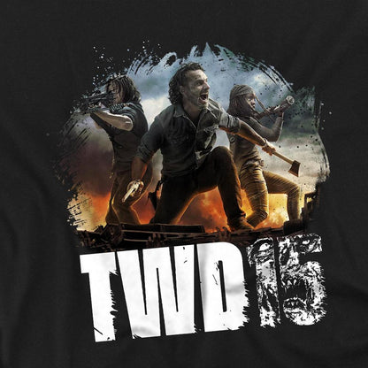 Black - Back - The Walking Dead Childrens-Kids Group Pose T-Shirt