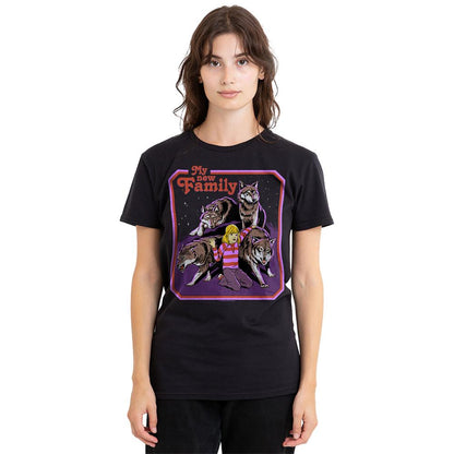 Black - Lifestyle - Steven Rhodes Womens-Ladies My New Family T-Shirt