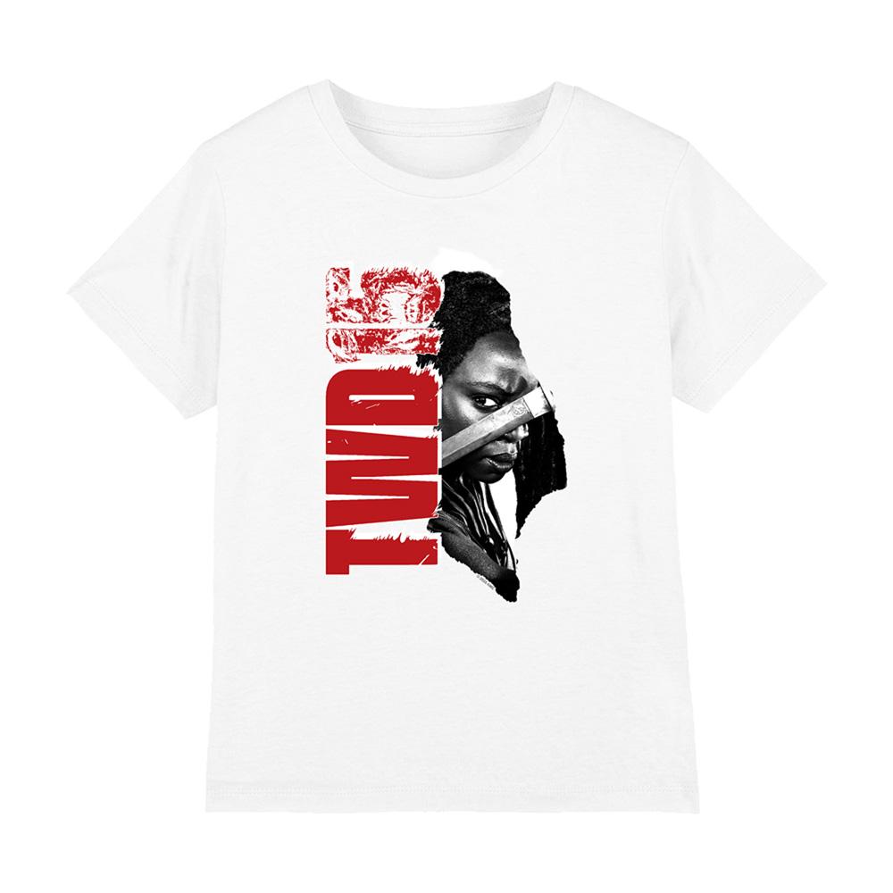 White - Front - The Walking Dead Childrens-Kids 15 Michonne T-Shirt