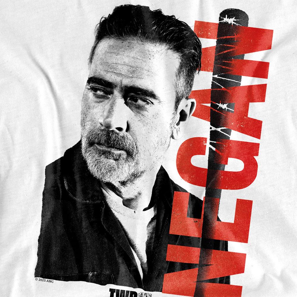 White - Back - The Walking Dead Childrens-Kids 15 Negan T-Shirt