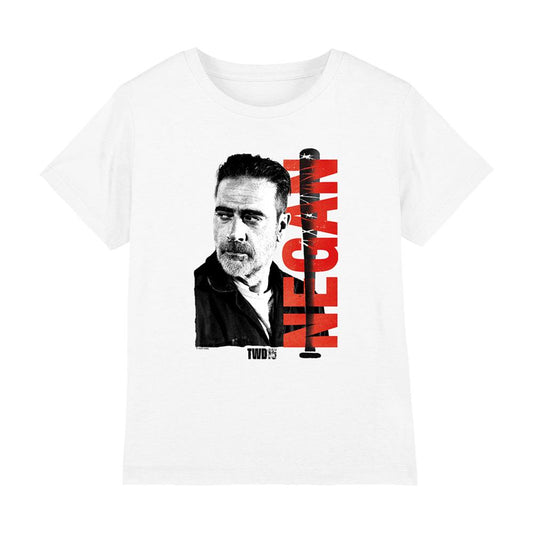 White - Front - The Walking Dead Childrens-Kids 15 Negan T-Shirt