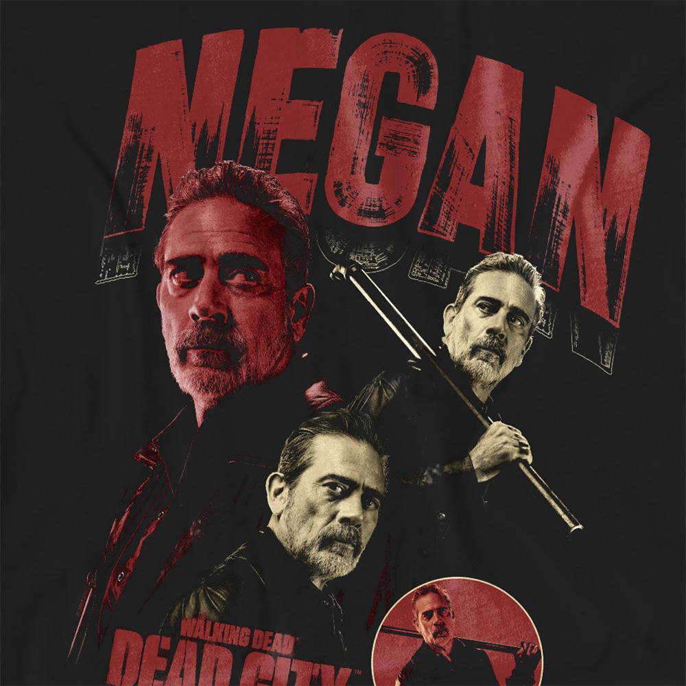 Black - Side - The Walking Dead Womens-Ladies Dead City Negan Homage T-Shirt