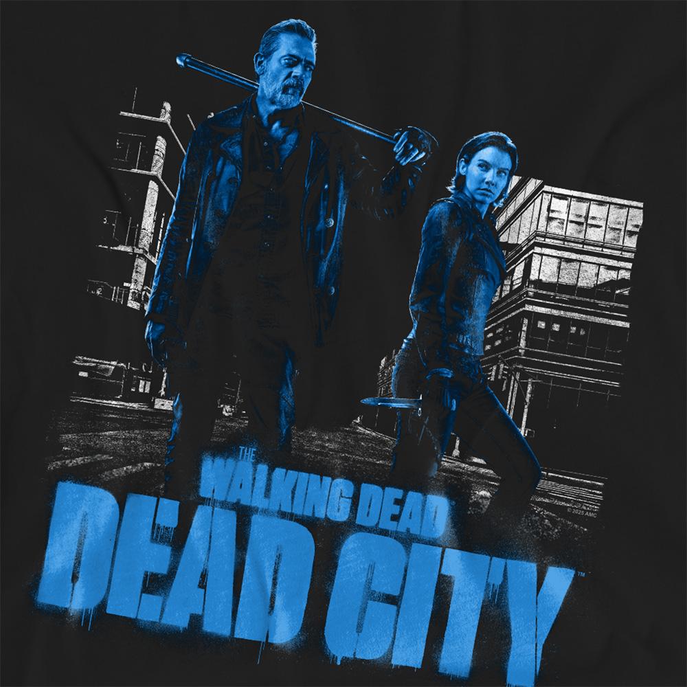 Black - Side - The Walking Dead Womens-Ladies Dead City Pose T-Shirt