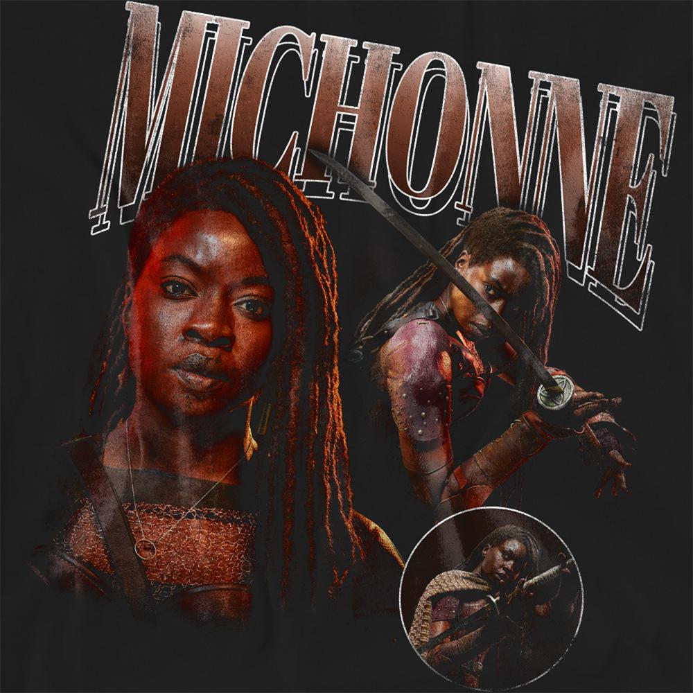Black - Side - The Walking Dead Womens-Ladies The Ones Who Lived Michonne T-Shirt