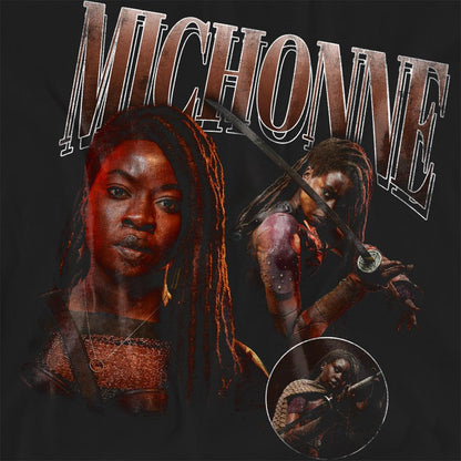 Black - Side - The Walking Dead Womens-Ladies The Ones Who Lived Michonne T-Shirt