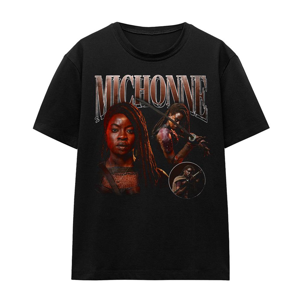 Black - Front - The Walking Dead Womens-Ladies The Ones Who Lived Michonne T-Shirt