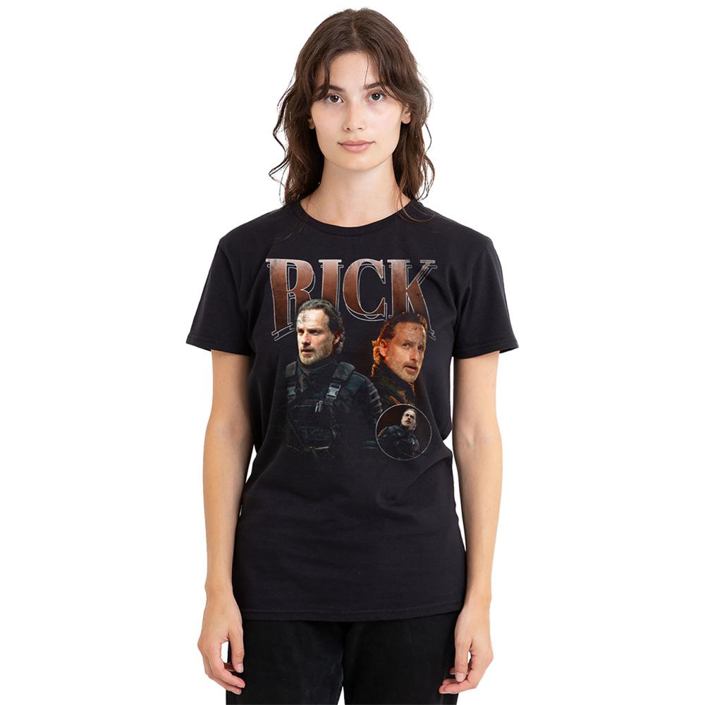 Black - Back - The Walking Dead Womens-Ladies The Ones Who Lived Rick Homage T-Shirt