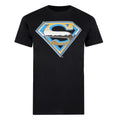 Black - Front - Superman Mens Chrome Logo T-Shirt