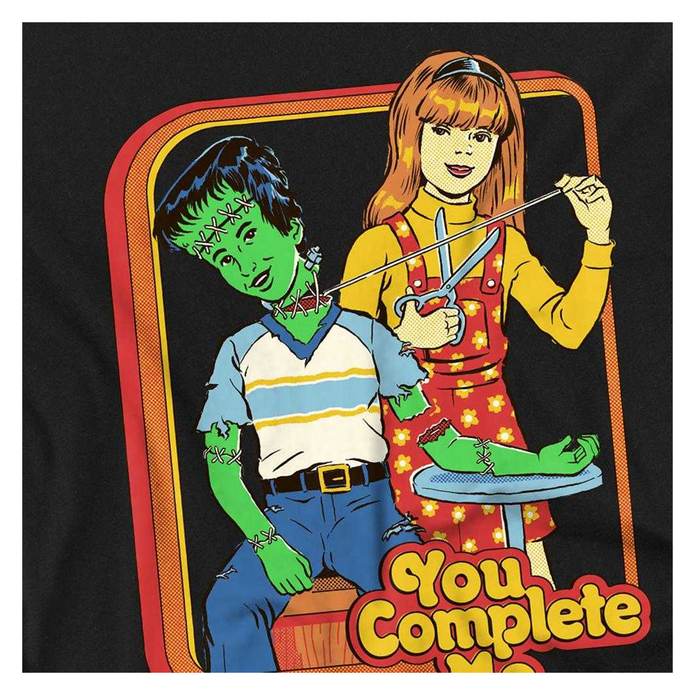 Black - Side - Steven Rhodes Unisex Adult You Complete Me Long-Sleeved T-Shirt