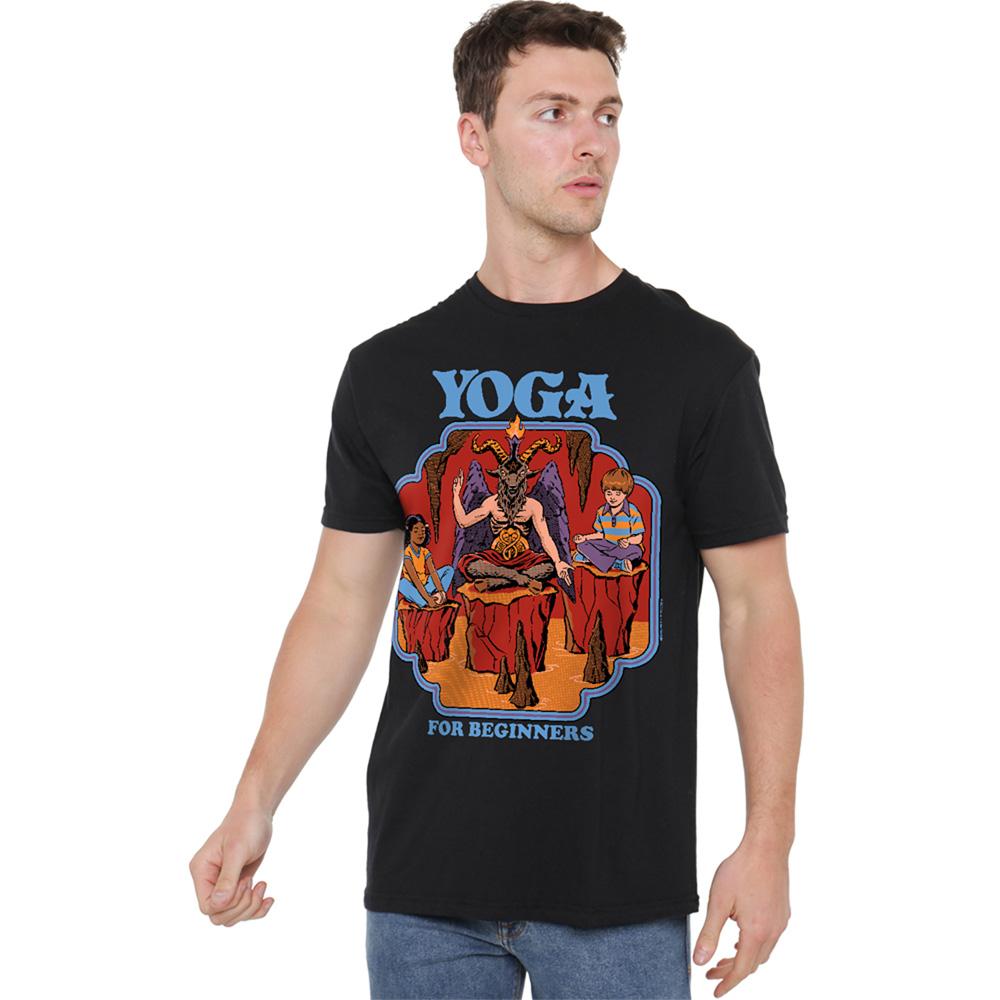 Black - Lifestyle - Steven Rhodes Mens Yoga For Beginners Long-Sleeved T-Shirt