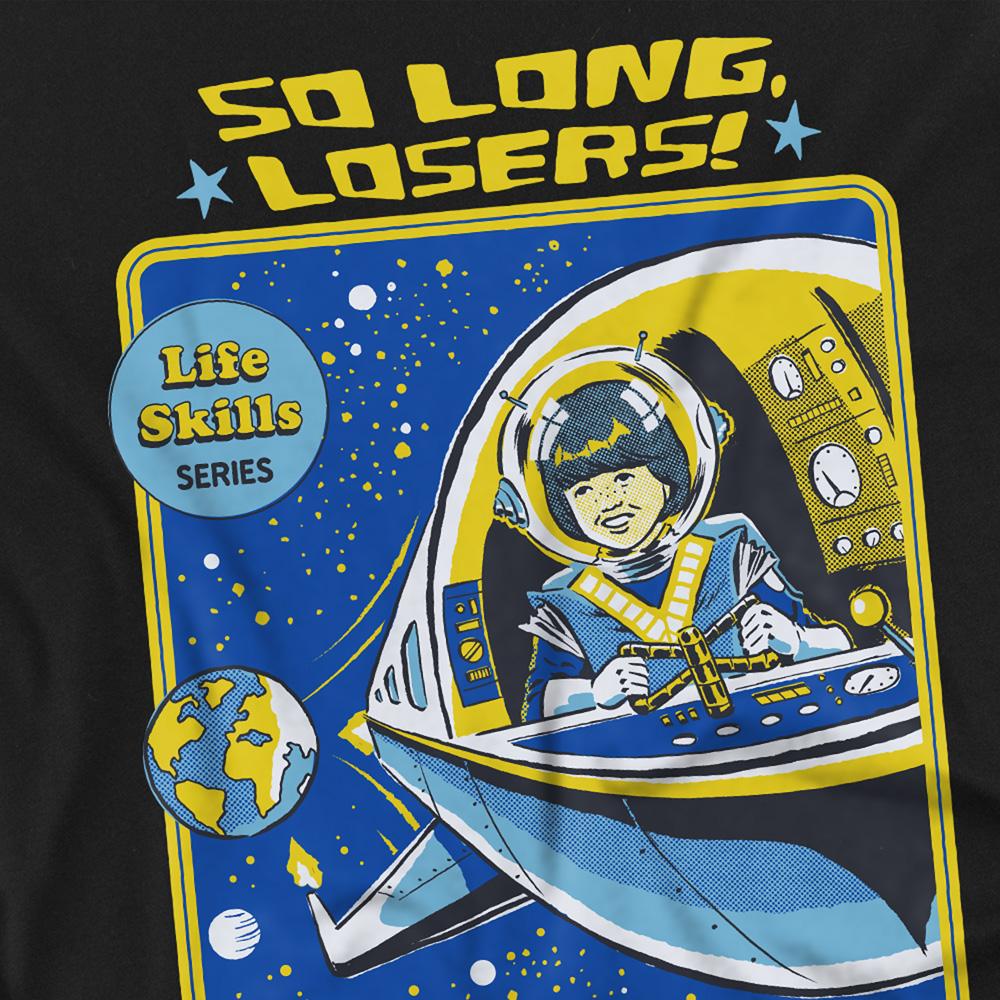 Black - Side - Steven Rhodes Unisex Adult So Long Losers T-Shirt
