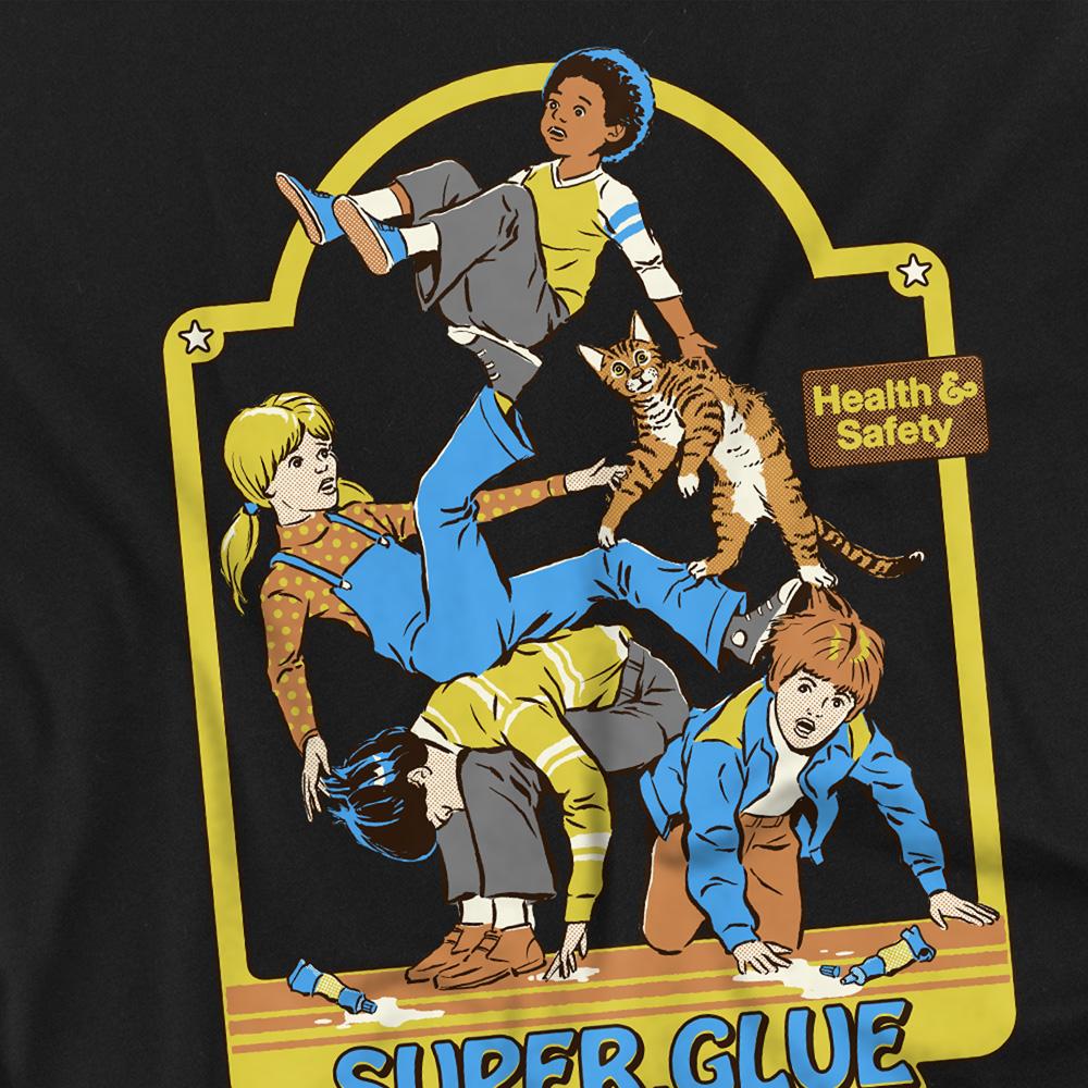 Black - Side - Steven Rhodes Unisex Adult Super Glue Is Not A Toy T-Shirt