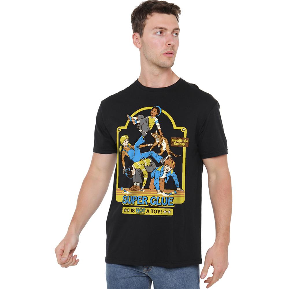 Black - Lifestyle - Steven Rhodes Unisex Adult Super Glue Is Not A Toy T-Shirt