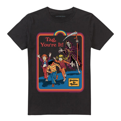 Black - Front - Steven Rhodes Unisex Adult Tag You´re It T-Shirt