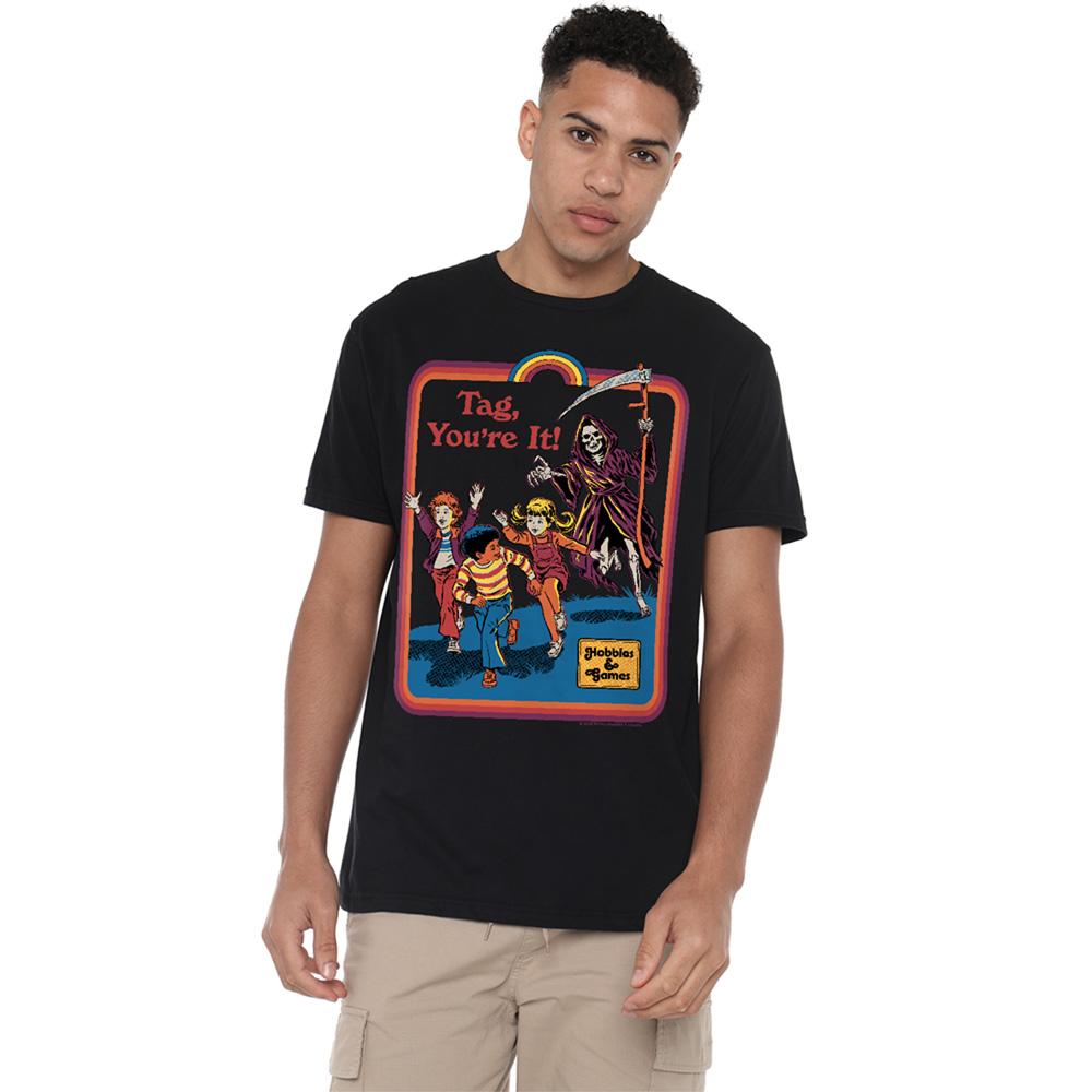 Black - Back - Steven Rhodes Unisex Adult Tag You´re It T-Shirt