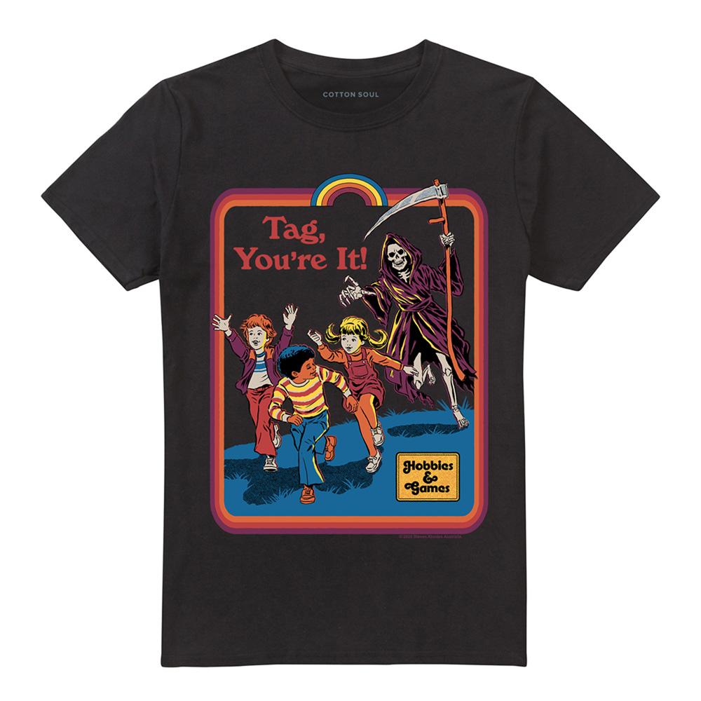 Charcoal - Front - Steven Rhodes Unisex Adult Tag You´re It T-Shirt