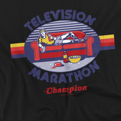 Black - Side - Steven Rhodes Unisex Adult Television Marathon Champion T-Shirt