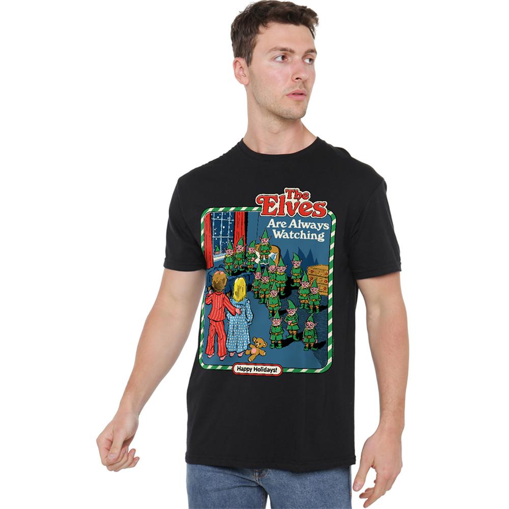 Black - Lifestyle - Steven Rhodes Unisex Adult The Elves Are Always Watching T-Shirt
