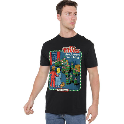 Black - Lifestyle - Steven Rhodes Unisex Adult The Elves Are Always Watching T-Shirt
