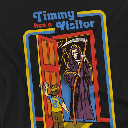 Black - Side - Steven Rhodes Unisex Adult Timmy Has A Visitor T-Shirt