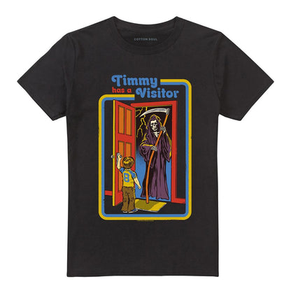 Black - Front - Steven Rhodes Unisex Adult Timmy Has A Visitor T-Shirt
