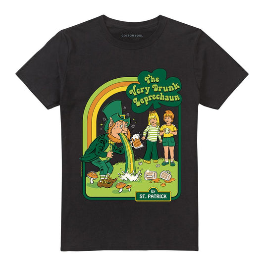 Black - Front - Steven Rhodes Unisex Adult The Very Drunk Leprechaun T-Shirt